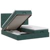 vidaXL Cama ottoman com colch&atilde;o 2 unid. Verde-Escuro Veludo