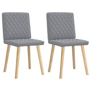 vidaXL Cadeiras de jantar 2 pcs tecido cinzento-claro