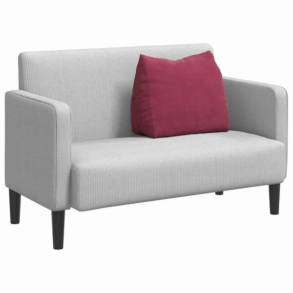 vidaXL Travesseiro para Costas Vinho Vermelho 60 x 20 x 50 cm