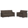 vidaXL Conjunto de Sof&aacute;s 2 pcs Cinzento Couro Sint&eacute;tico