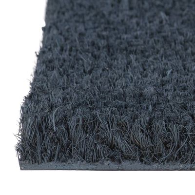 vidaXL Tapete de porta 65x100 cm fibra de coco tufada cinzento escuro