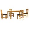 vidaXL Conjunto de sala de jantar 5 unid. Preto