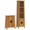 vidaXL 2 pcs conjunto m&oacute;veis p/ casa de banho madeira de pinho maci&ccedil;a