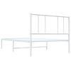 vidaXL Estrutura de cama sem colch&atilde;o com cabeceira 75x190 cm branco