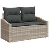vidaXL Conjunto de Sofá de Jardim 7 pcs Cinzento-claro 55 x 62 x 69 cm