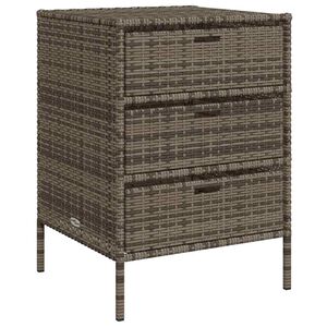 vidaXL Arm&aacute;rio de arruma&ccedil;&atilde;o para jardim 55x59x80 cm vime PE cinzento