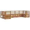 vidaXL Conjuntos de sof&aacute;s 7 pcs Natural Madeira S&oacute;lida de Ac&aacute;cia