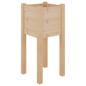 vidaXL Vaso/floreira de jardim 31x31x70 cm pinho maci&ccedil;o