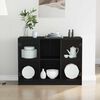 vidaXL Buffet Carvalho Preto 100 x 37 x 75.5 cm