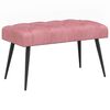 vidaXL Banco com bot&otilde;es estofados Rosa 80 x 40 x 46 cm Veludo
