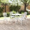 vidaXL Conjunto de Jantar para Jardim 5 pcs Branco Alum&iacute;nio