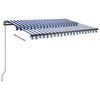 vidaXL Toldo autom&aacute;tico independente 350x250 cm azul e branco