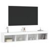 vidaXL Móveis de TV com luzes LED 2 pcs 80x30x30 cm branco