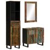 vidaXL 3 pcs conjunto de m&oacute;veis p/ casa de banho ac&aacute;cia maci&ccedil;a