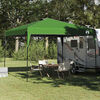 vidaXL Tenda de Toldo Manual Verde 290 x 290 x 251 cm tecido