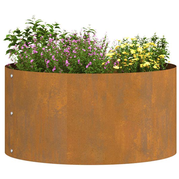 vidaXL Vasos de Jardim 5 pcs Castanho 40 x 40 x 20 cm Aço corten