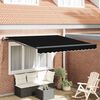 vidaXL Toldo Retr&aacute;til Preto 350 x 250 cm Tecido e Alum&iacute;nio