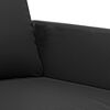 vidaXL Sof&aacute; de 2 lugares 140 cm couro artificial preto
