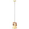 vidaXL Candeeiro suspenso industrial redondo 25 W 19 cm E27 bronze