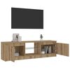 vidaXL M&oacute;vel TV c/ luzes LED derivados de madeira carvalho artisiano