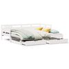 vidaXL Sof&aacute;-cama com gavet&atilde;o e gavetas sem colch&atilde;o 80x200 cm branco