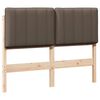 vidaXL Cabeceira estofada com cabeceira Marrom e Taupe 120 cm