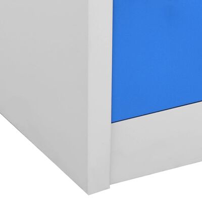 vidaXL Cacifo 90x45x92,5 cm aço cinzento-claro e azul