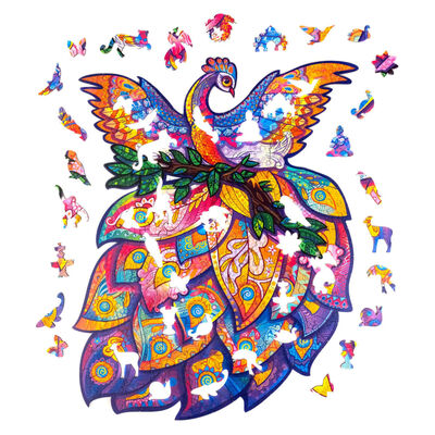 UNIDRAGON Puzzle de madeira 198 pcs Fairy Bird Medium 25x32 cm