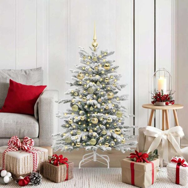 vidaXL &Aacute;rvore de Natal Articulada Artificial Branco 120 cm PE e PVC