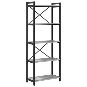 vidaXL Estante 60 x 30 x 155 cm Derivados de Madeira Sonoma cinzento