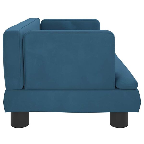 vidaXL Cama para cães 60x40x30 cm veludo azul