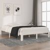 vidaXL Estrutura de cama 140x200 cm pinho maciço branco