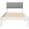 vidaXL Estrutura da cama Branco e cinza claro 75 x 190 cm