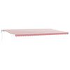 vidaXL Toldo retr&aacute;til Vermelho e Branco 600 &times; 300 cm Tecido e Alum&iacute;nio