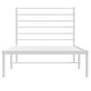 vidaXL Estrutura de cama com cabeceira 90x190 cm metal branco