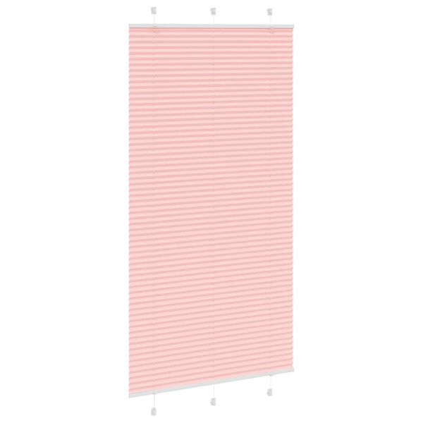vidaXL Rosa Plissada Cega 105x200 cm Largura Tecido 104,4cm Poli&eacute;ster