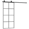 vidaXL Porta deslizante c/ conj. ferragens 90x205cm vidro ESG/alum&iacute;nio