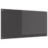 vidaXL Painel de cozinha Cinza Escuro 120 x 60 cm vidro temperado