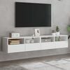 vidaXL M&oacute;veis parede p/ TV 2pcs 80x30x30cm derivados de madeira branco