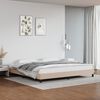 vidaXL Estrutura de cama 200x200 cm couro artificial cappuccino