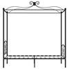 vidaXL Estrutura de cama com dossel 100x200 cm metal preto