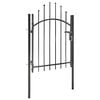 vidaXL Port&atilde;o de jardim Woerden a&ccedil;o 1x1m preto