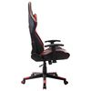 vidaXL Cadeira de gaming couro artificial preto e vermelho