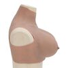 vidaXL Peitoral de silicone bronzeado copa H