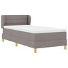 vidaXL Cama Box com colch&atilde;o Cinzento-acastanhado 90 x 190 cm tecido