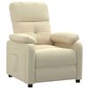 vidaXL Poltrona reclin&aacute;vel tecido cor creme