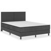 vidaXL Cama boxspring 180x200 cm tecido cinzento-escuro