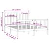 vidaXL Estrutura de cama 160x200 cm madeira maci&ccedil;a