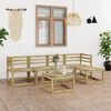vidaXL 6 pcs conjunto lounge de jardim pinho impregnado verde