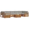 vidaXL Conjunto de Sof&aacute;s para Exterior 8 pcs Cinza Natural e Claro